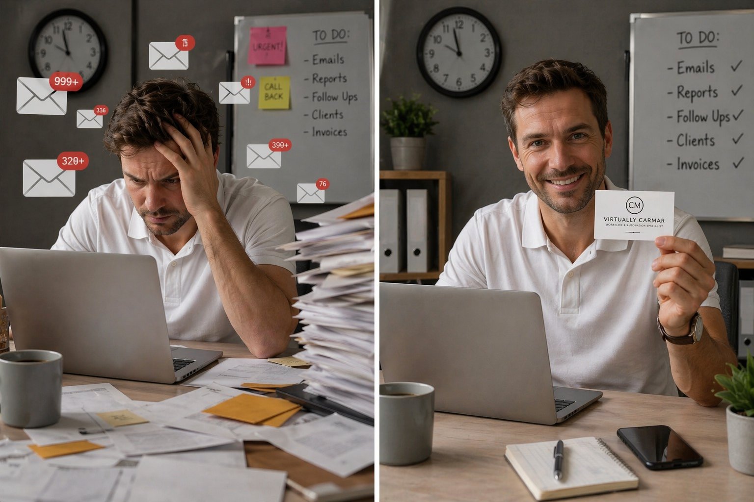 Before and after inbox transformation